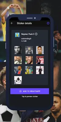 Neymar Stickers for WhatsApp android App screenshot 1